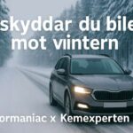 Bil på snötäckt väg – vinterförberedelser och kemiprodukter från Kemexperten.se