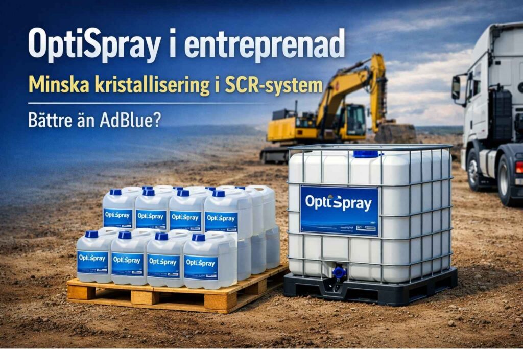 OptiSpray 1000 liter IBC och helpall för entreprenad och SCR-system